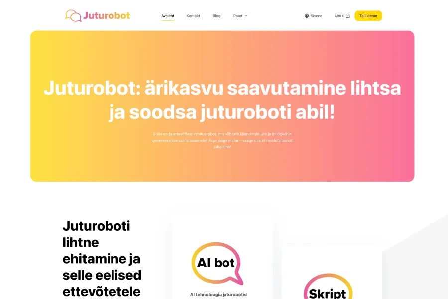 juturobot.com ekraanitõmmis